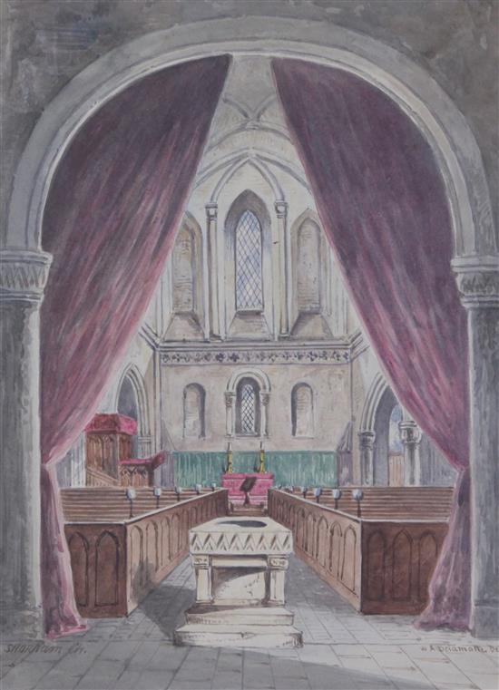 William Delamotte St Marys Church, Shoreham By Sea largest 23 x 30cm, unframed